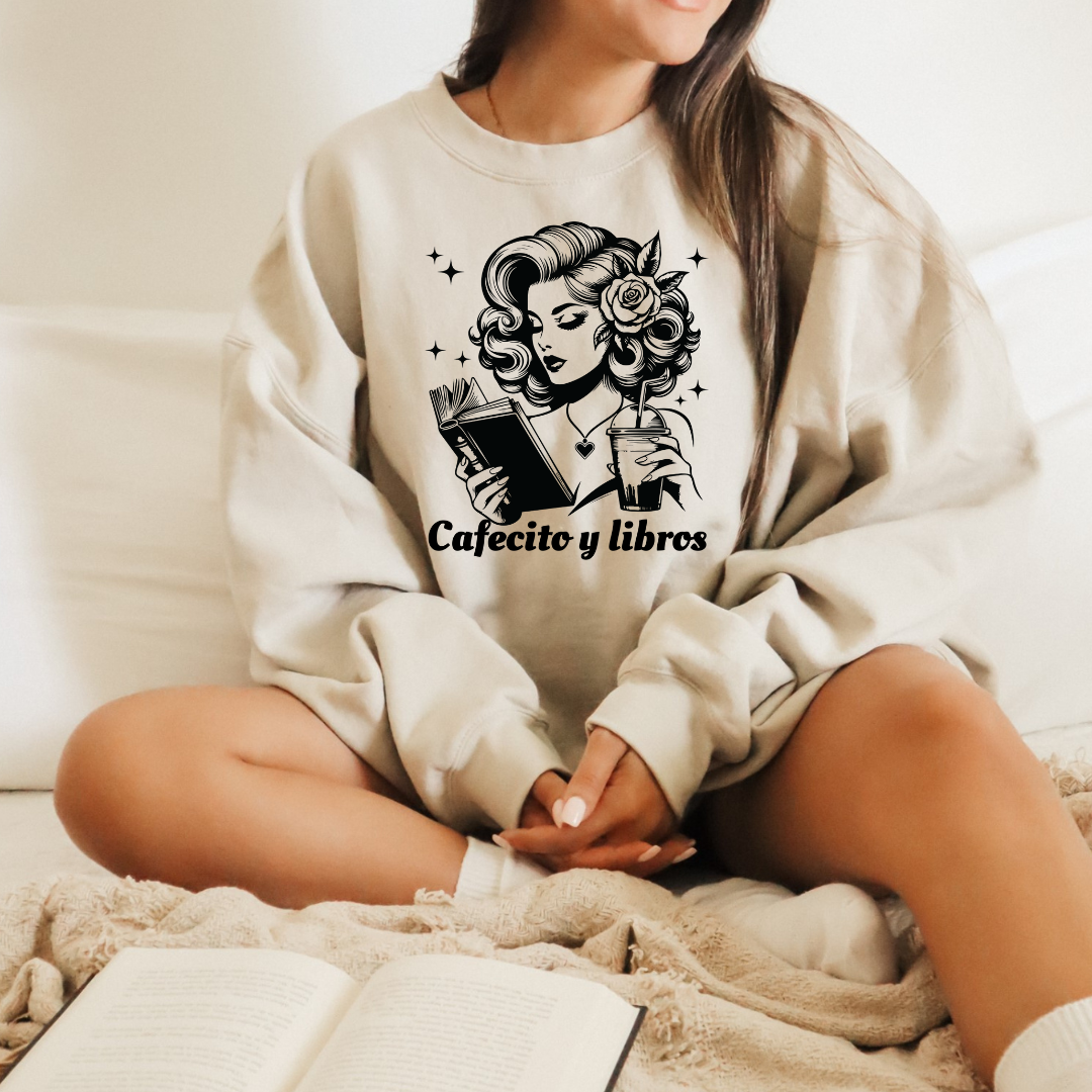 Cafecito y Libros Crewneck