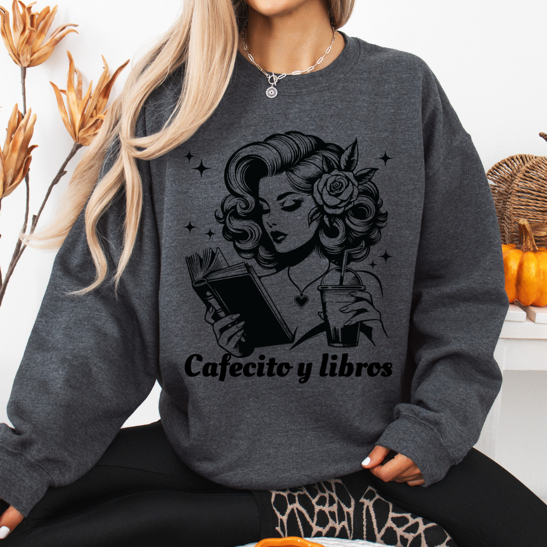 Cafecito y Libros Crewneck