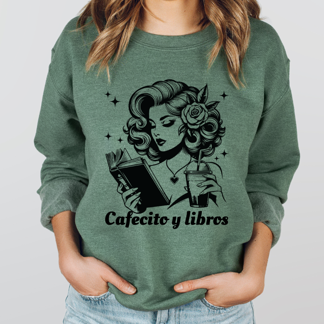 Cafecito y Libros Crewneck
