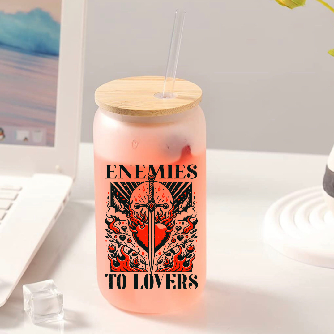 Enemies to Lovers Glass Tumbler