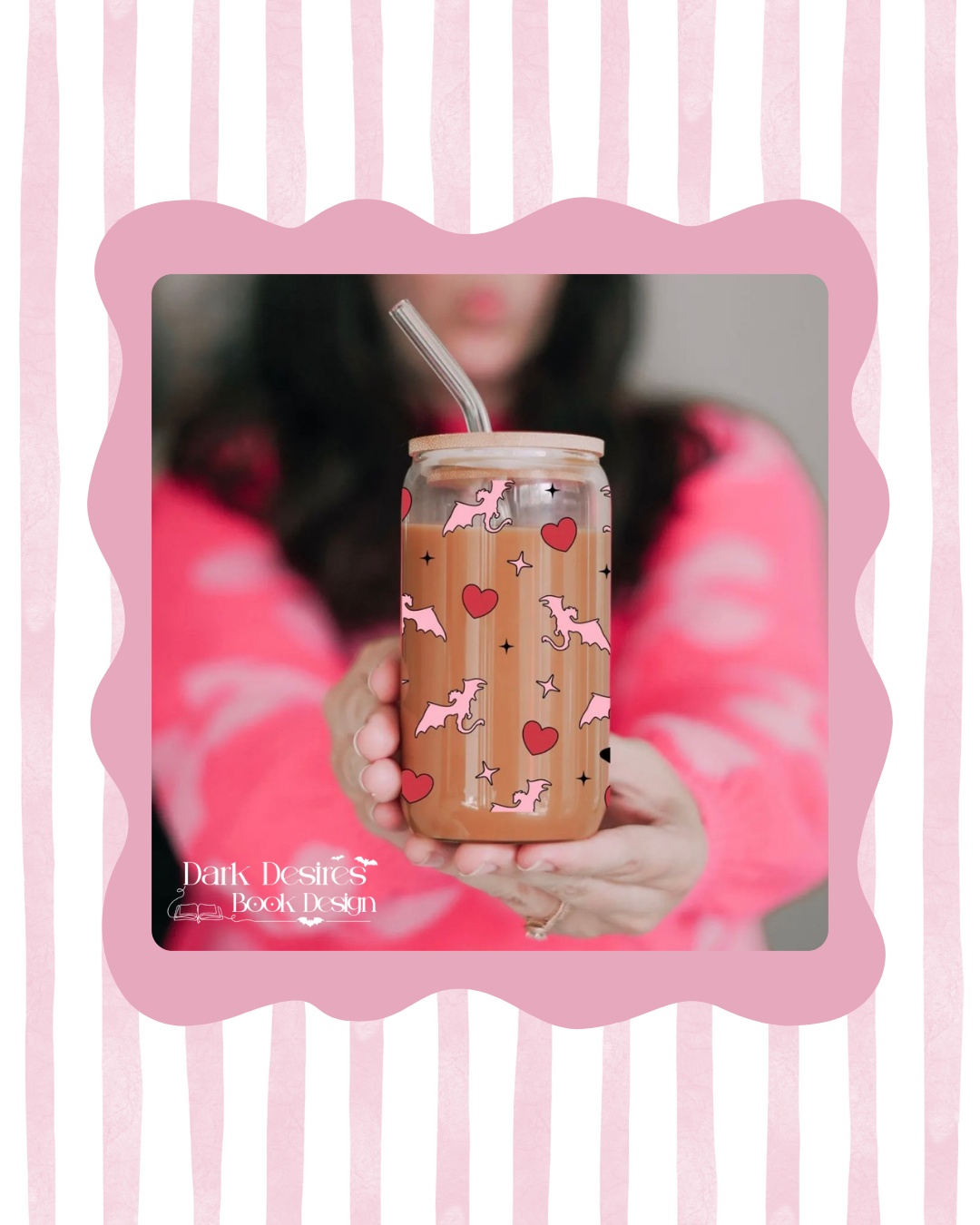 Fantasy Girlie Frosted Glass Tumbler