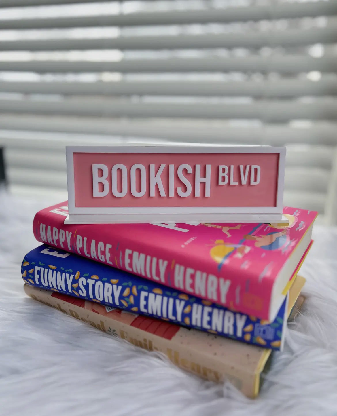 Bookish Blvd Bookshelf Sign