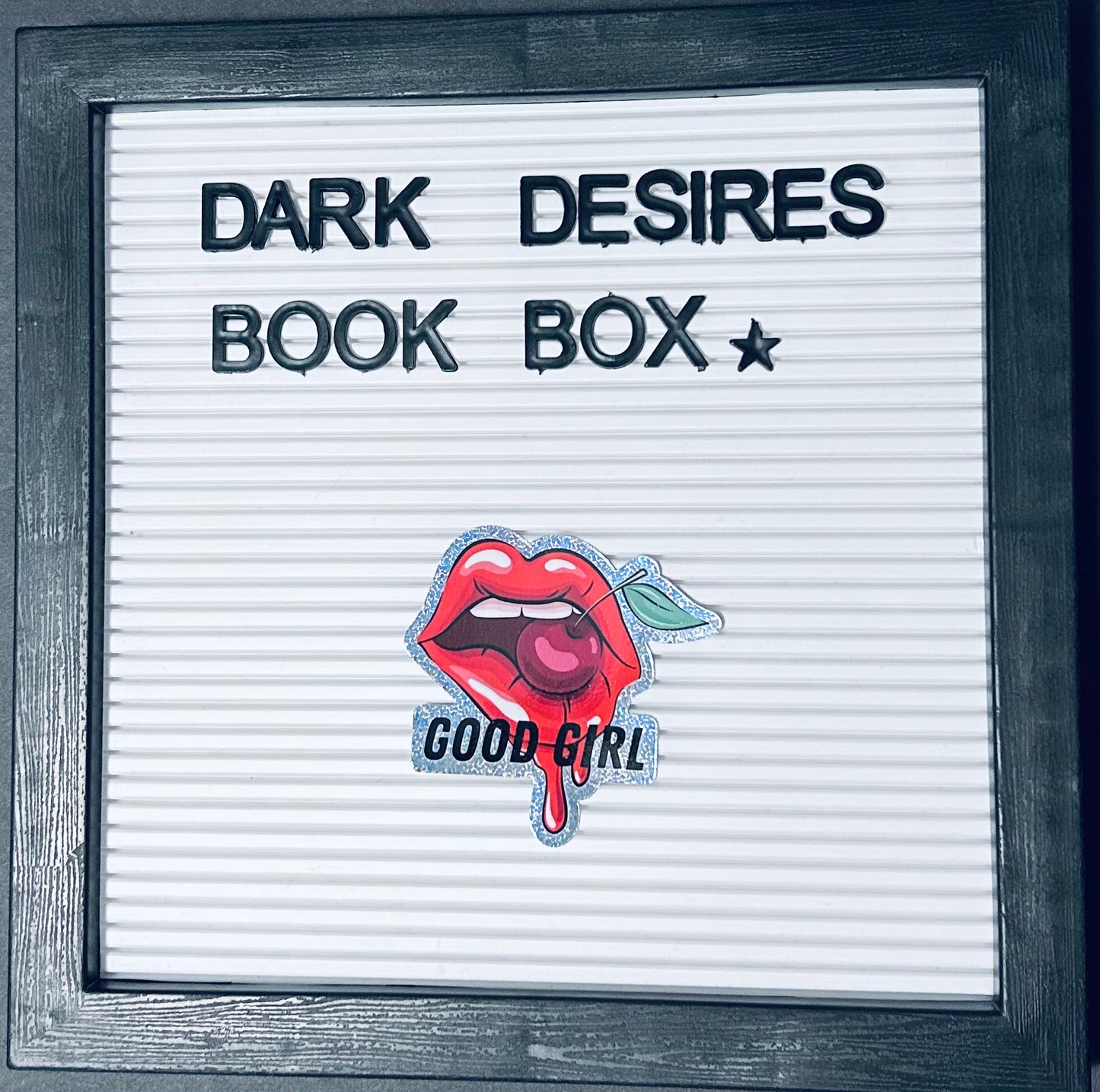 Glitter Good Girl Cherry Sticker