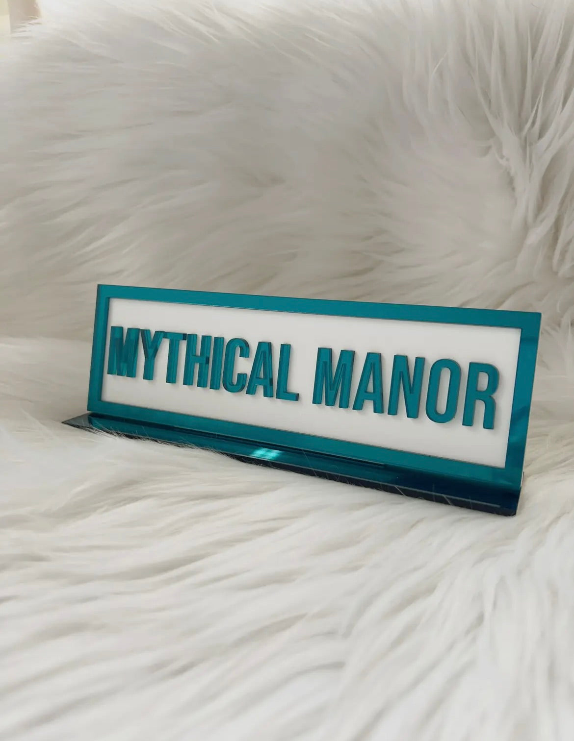 Mythical Manor Bookshelf Sign