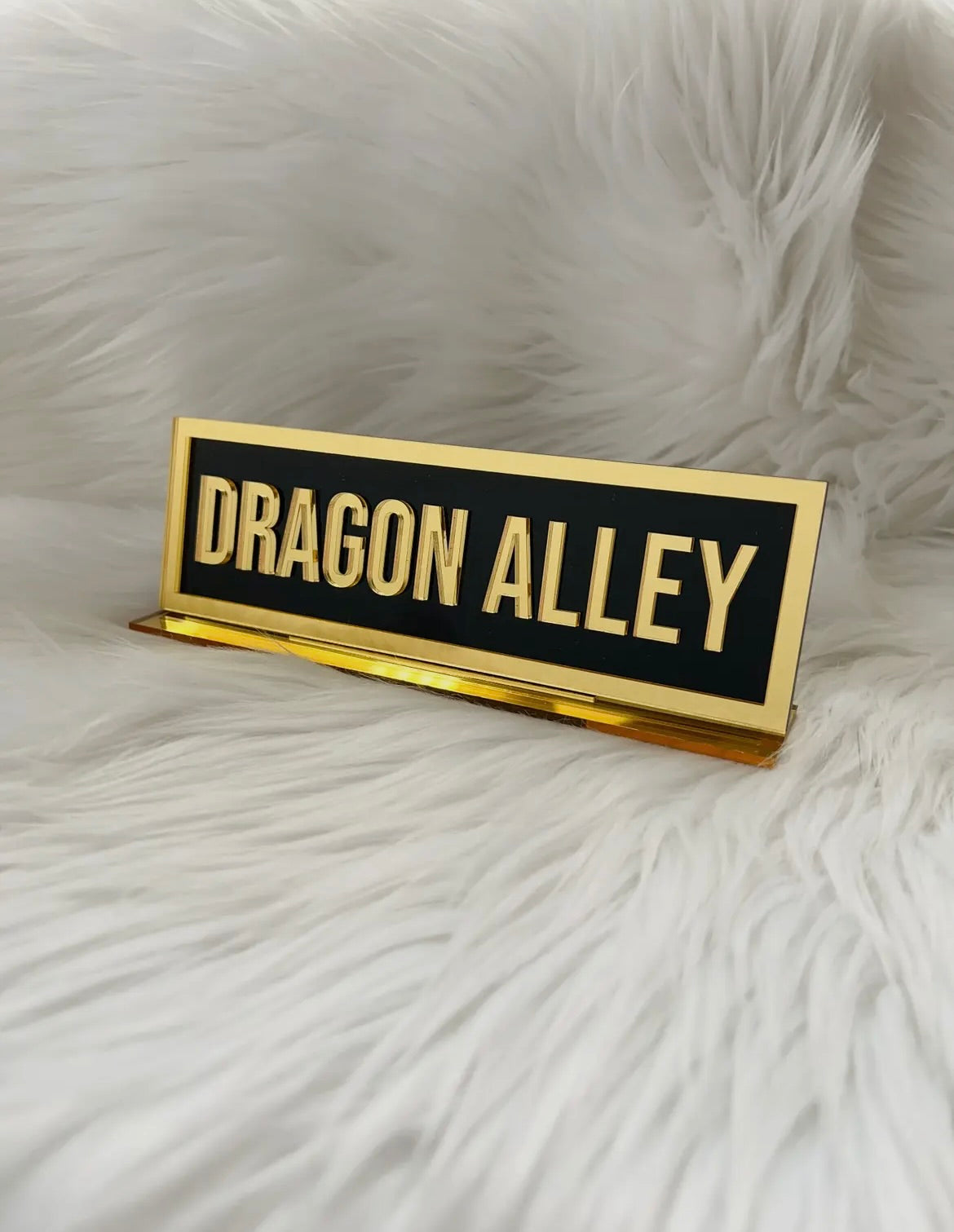 Dragon Alley Bookshelf Sign