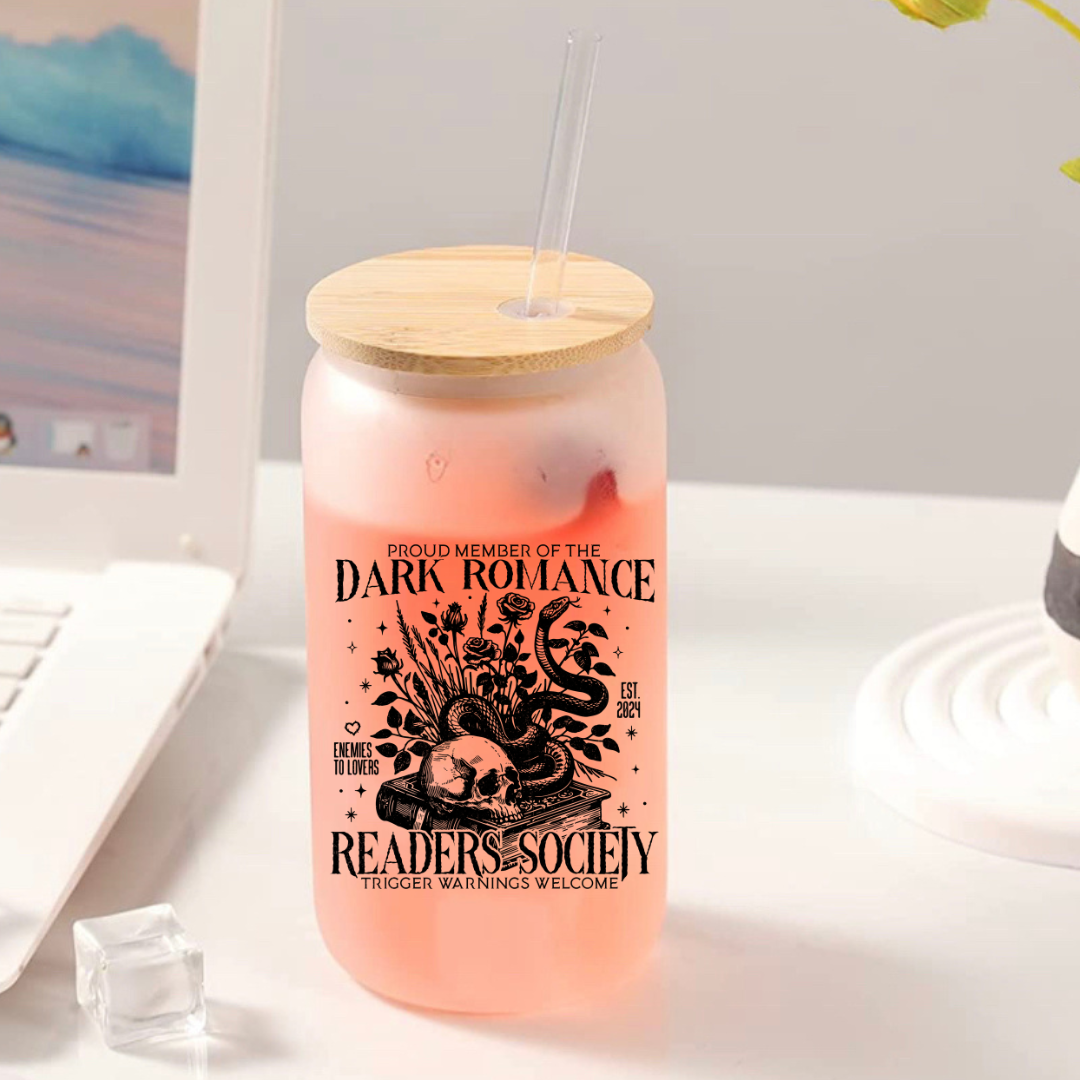 Dark Romance Readers Society Glass Tumbler