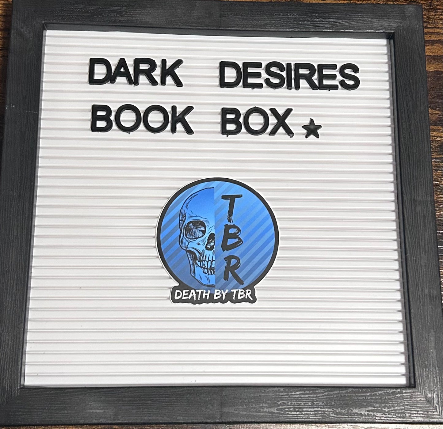 Death By TBR Blue Skull Sticker