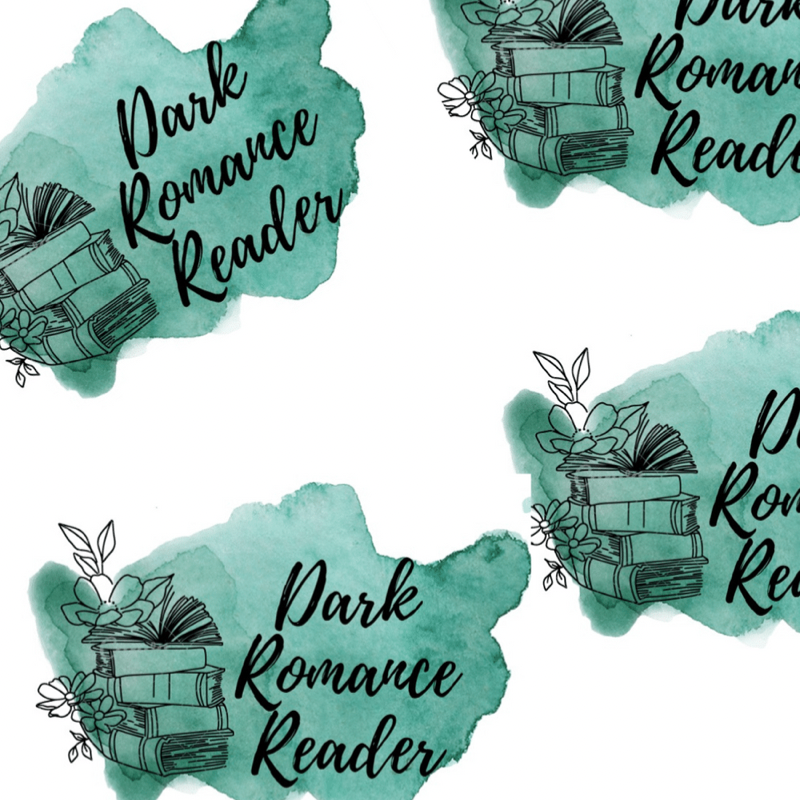 Dark Romance reader sticker (green/book stack)