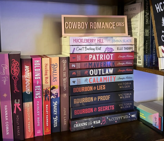 Cowboy Romance cres Bookshelf Sign
