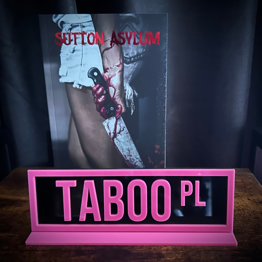 Taboo Pl Bookshelf Sign