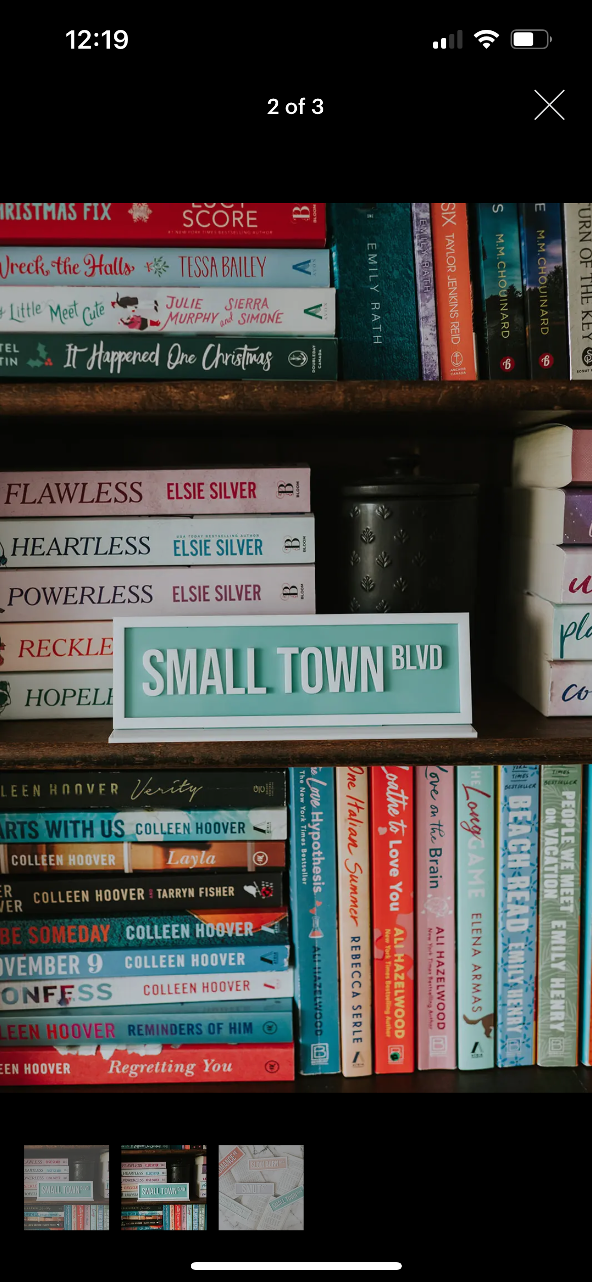 Small Town Blvd Bookshelf Sign