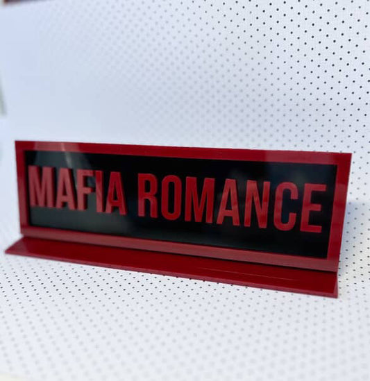 Mafia Romance Bookshelf Sign