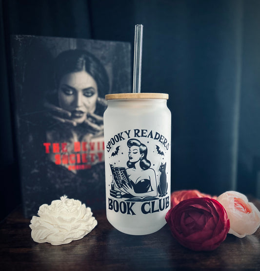 Spooky Readers Club Glass Tumbler