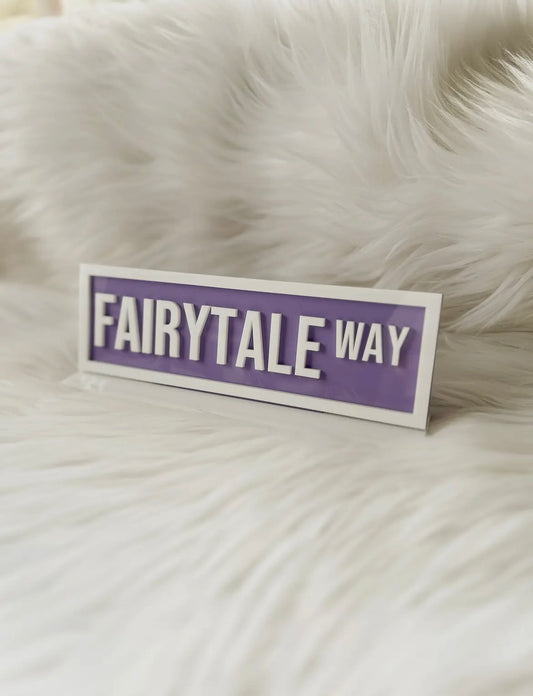 Fairytale Way Bookshelf Sign
