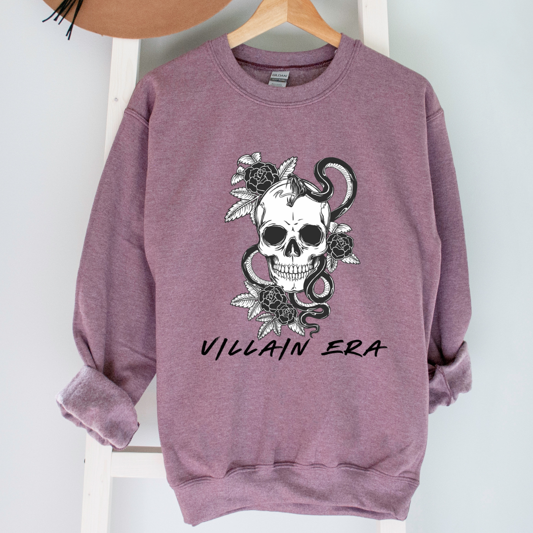 Villain Era Crewneck Heather Maroon