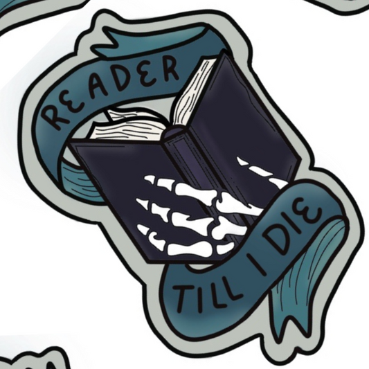 Reader till I die Sticker