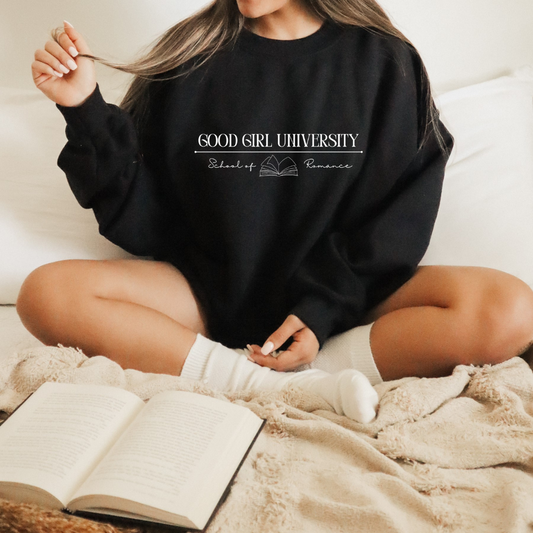 Good Girl University Crewneck Black